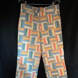Nautical Preppy Patchwork Cotton Pants 32x32